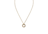 Infinity Circle Pendant in Gold with Pavé Diamonds